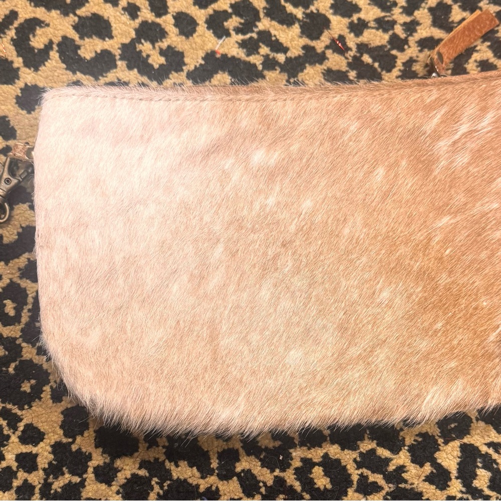 Myra Bag Tan Fur Wristlet